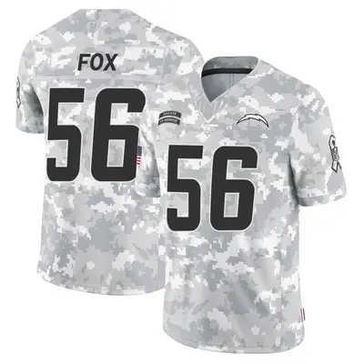 Men's Morgan Fox Los Angeles Chargers 2024 Salute to Service Jersey - Arctic Camo Limited