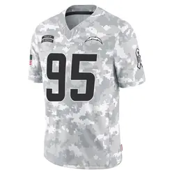 Men's Poona Ford Los Angeles Chargers 2024 Salute to Service Jersey - Arctic Camo Limited