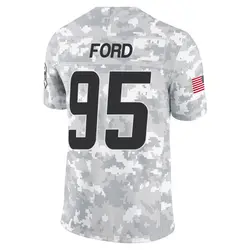 Men's Poona Ford Los Angeles Chargers 2024 Salute to Service Jersey - Arctic Camo Limited