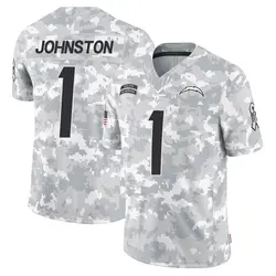 Men's Quentin Johnston Los Angeles Chargers 2024 Salute to Service Jersey - Arctic Camo Limited