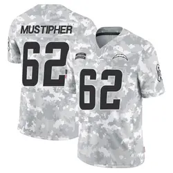 Men's Sam Mustipher Los Angeles Chargers 2024 Salute to Service Jersey - Arctic Camo Limited