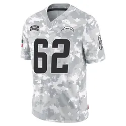 Men's Sam Mustipher Los Angeles Chargers 2024 Salute to Service Jersey - Arctic Camo Limited