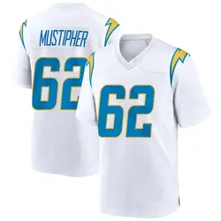 Men's Sam Mustipher Los Angeles Chargers Jersey - White Game