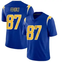 Men's Simi Fehoko Los Angeles Chargers 2nd Alternate Vapor Jersey - Royal Limited