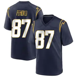 Men's Simi Fehoko Los Angeles Chargers Team Color Jersey - Navy Game