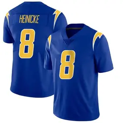 Men's Taylor Heinicke Los Angeles Chargers 2nd Alternate Vapor Jersey - Royal Limited