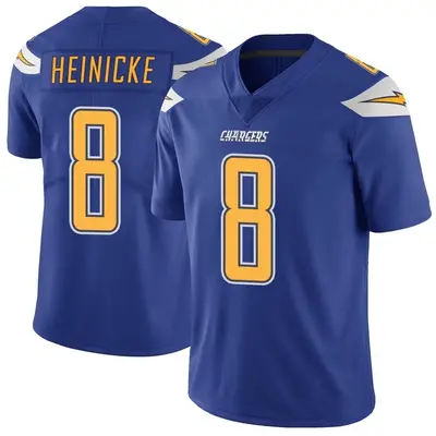 Men's Taylor Heinicke Los Angeles Chargers Color Rush Vapor Untouchable Jersey - Royal Limited