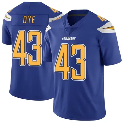 Men's Troy Dye Los Angeles Chargers Color Rush Vapor Untouchable Jersey - Royal Limited