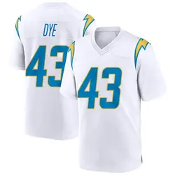 Men's Troy Dye Los Angeles Chargers Jersey - White Game