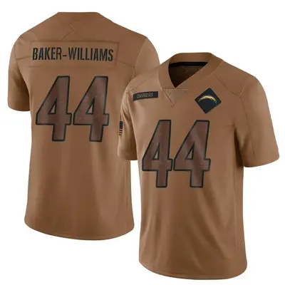 Men's Tyler Baker-Williams Los Angeles Chargers 2023 Salute To Service Jersey - Brown Limited