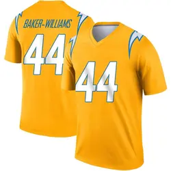 Men's Tyler Baker-Williams Los Angeles Chargers Inverted Jersey - Gold Legend