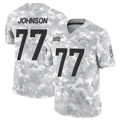 Men's Zion Johnson Los Angeles Chargers 2024 Salute to Service Jersey - Arctic Camo Limited