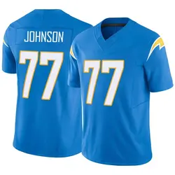 Men's Zion Johnson Los Angeles Chargers Powder Vapor F.U.S.E. Jersey - Blue Limited