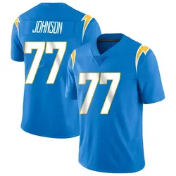 Men's Zion Johnson Los Angeles Chargers Powder Vapor Untouchable Alternate Jersey - Blue Limited