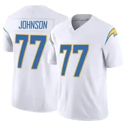 Men's Zion Johnson Los Angeles Chargers Vapor F.U.S.E. Jersey - White Limited