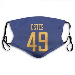 Mike Estes Los Angeles Chargers Jersey Name & Number Face Mask - Royal