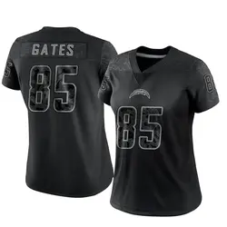 Women's Antonio Gates Los Angeles Chargers Reflective Jersey - Black Limited