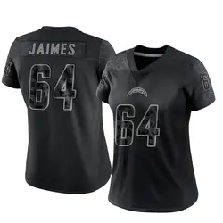 Women's Brenden Jaimes Los Angeles Chargers Reflective Jersey - Black Limited