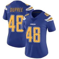 Women's Bud Dupree Los Angeles Chargers Color Rush Vapor Untouchable Jersey - Royal Limited