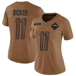 Women's Cameron Dicker Los Angeles Chargers 2023 Salute To Service Jersey - Brown Limited