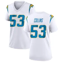 Women's Chris Collins Los Angeles Chargers Jersey - White Game