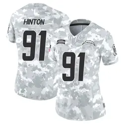 Women's Christopher Hinton Los Angeles Chargers 2024 Salute to Service Jersey - Arctic Camo Limited