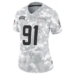 Women's Christopher Hinton Los Angeles Chargers 2024 Salute to Service Jersey - Arctic Camo Limited