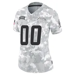 Women's Custom Los Angeles Chargers 2024 Salute to Service Jersey - Arctic Camo Limited