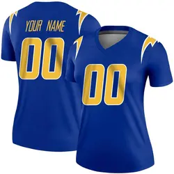 Women's Custom Los Angeles Chargers 2nd Alternate Jersey - Royal Legend