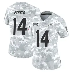 Women's Dan Fouts Los Angeles Chargers 2024 Salute to Service Jersey - Arctic Camo Limited