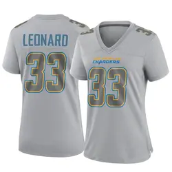 Women's Deane Leonard Los Angeles Chargers Atmosphere Fashion Jersey - Gray Game