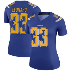 Women's Deane Leonard Los Angeles Chargers Color Rush Jersey - Royal Legend