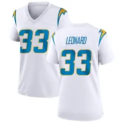 Women's Deane Leonard Los Angeles Chargers Jersey - White Game