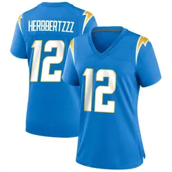 Women's Derius Davis Los Angeles Chargers Powder Alternate Jersey - Blue Game