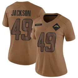 Women's Eddie Jackson Los Angeles Chargers 2023 Salute To Service Jersey - Brown Limited