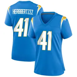 Women's Eli Apple Los Angeles Chargers Powder Alternate Jersey - Blue Game