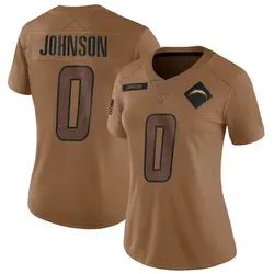 Women's Emany Johnson Los Angeles Chargers 2023 Salute To Service Jersey - Brown Limited