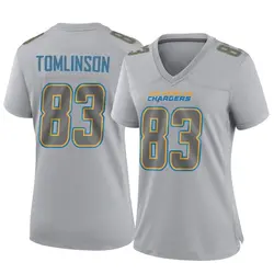 Women's Eric Tomlinson Los Angeles Chargers Atmosphere Fashion Jersey - Gray Game