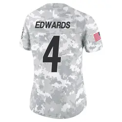 Women's Gus Edwards Los Angeles Chargers 2024 Salute to Service Jersey - Arctic Camo Limited