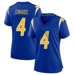 Women's Gus Edwards Los Angeles Chargers 2nd Alternate Jersey - Royal Game