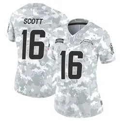 Women's JK Scott Los Angeles Chargers 2024 Salute to Service Jersey - Arctic Camo Limited