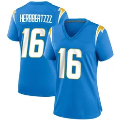 Women's JK Scott Los Angeles Chargers Powder Alternate Jersey - Blue Game