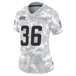 Women's Ja'Sir Taylor Los Angeles Chargers 2024 Salute to Service Jersey - Arctic Camo Limited