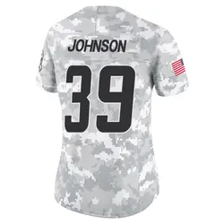 Women's Jaylen Johnson Los Angeles Chargers 2024 Salute to Service Jersey - Arctic Camo Limited