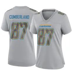 Women's Jeff Cumberland Los Angeles Chargers Atmosphere Fashion Jersey - Gray Game