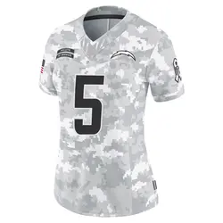 Women's Joshua Palmer Los Angeles Chargers 2024 Salute to Service Jersey - Arctic Camo Limited