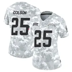 Women's Junior Colson Los Angeles Chargers 2024 Salute to Service Jersey - Arctic Camo Limited