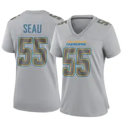 Women's Junior Seau Los Angeles Chargers Atmosphere Fashion Jersey - Gray Game