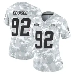 Women's Justin Eboigbe Los Angeles Chargers 2024 Salute to Service Jersey - Arctic Camo Limited