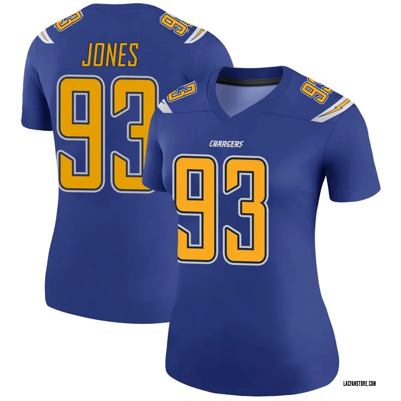 Women's Justin Jones Los Angeles Chargers Color Rush Jersey - Royal Legend